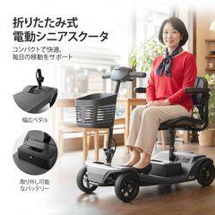 送料込み❣ 新品未使用 電動シニアカー 電動カート 自動ブレーキ 4輪 シルバーカー S1 1172348の画像