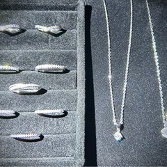 モアサナイト 0.5ct ネックレス シルバー925 人工モアサナイト  21321912の画像