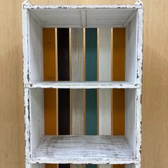 シャビースタイル　オープンラック　書棚　アンティーク仕上げの画像