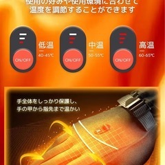 電熱グローブ 保温手袋 冬 防寒 12000mAhバッテリー付き スマホ対応 Ｌの画像
