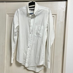 長袖 シャツ 白 青 ピンク 紫の画像