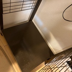 レンジ台　レンジラック　キャスター付き キッチン　ホームワゴン　 棚　ブラウン　の画像