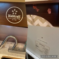 kid craft  コーナー プレイ キッチン　木製　おままごとの画像