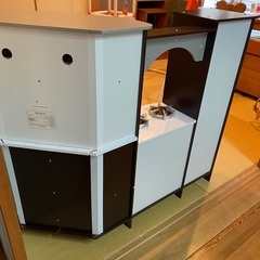 kid craft  コーナー プレイ キッチン　木製　おままごとの画像