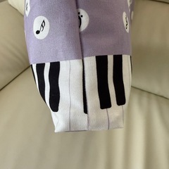 入園入学習い事 お手さげ トートバッグ レッスンバッグ ピアノ楽器柄の画像