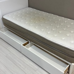 n-sleep シングルベッドフレーム、マットレスの画像