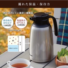 Peacock ピーコック ステンレスポット 1.0L シルバー 保温保冷の画像