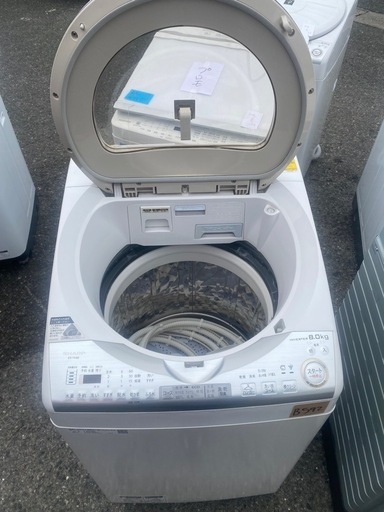 NO B592?福岡市内配送設置無料✨?ES-TX8B-N 縦型洗濯乾燥機 ゴールド系 [洗濯8.0kg /乾燥4.5kg /ヒーター