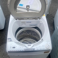NO B592🌈福岡市内配送設置無料✨🌈ES-TX8B-N 縦型洗濯乾燥機 ゴールド系 [洗濯8.0kg /乾燥4.5kg /ヒーター乾燥(排気タイプ) /上開きの画像