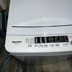 ほぼ新品/ハイセンス 全自動電気洗濯機 HW-K45H 4.5㌔2024年製の画像