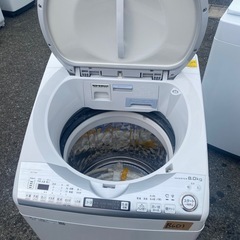 NO B601🌈福岡市内配送設置無料✨🌈ES-TX8D-W 縦型洗濯乾燥機 ホワイト系 [洗濯8.0kg /乾燥4.5kg /ヒーター乾燥(排気タイプ) /上開きの画像