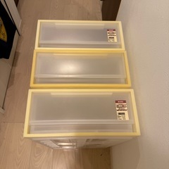 無印良品　衣装ケース×3個　W40×D65×H18cm 引き出し式の画像