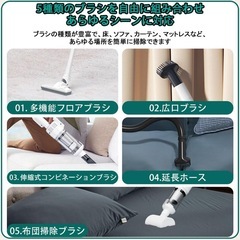 【✨新品✨】スティック掃除機　掃除機 コードレス 15000pa 強力吸引 軽量 充電式の画像