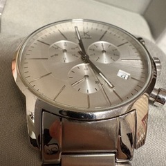 【Calvin Klein】メンズ腕時計 シルバー クロノグラフ BOX・駒付き
の画像