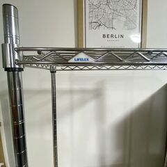 M617 スチールラック 3段 シルバー シェルフの画像