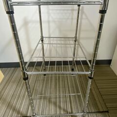 M618 スチールラック 3段 シルバー シェルフの画像
