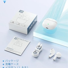 ワイヤレスイヤホン黒／Bluetooth5.4／Type-C急速充電／マイク内蔵⭐️新品未開封の画像