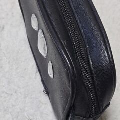 EMODA エモダ ビジュー付きポーチ レザー調ミニ小物入れ 雑貨 ブラックの画像