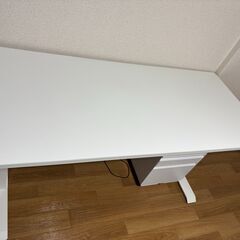 flexispot E7 160×70 電動昇降デスクセット ケーブルトレー・キャビネット付きの画像