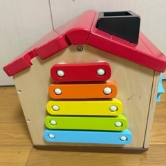【木製知育玩具】ようこそ！森のわくわくハウス（エド・インター）美品・積み木1個欠品の画像