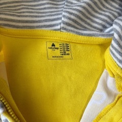 ベビー服 パーカー 80サイズ babyGap イエローの画像