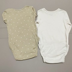 H&M 長袖ロンパース2枚セット 80cmの画像