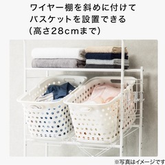 【ニトリ購入品】⚠️中古品:洗濯機ラック:ホワイトの画像