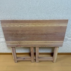 天然木 折りたたみ デスク テーブル ナチュラルの画像