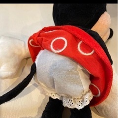 ミニーマウス ぬいぐるみ ディズニーストア 赤リボン ドット柄の画像