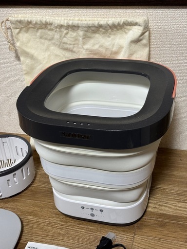 コンパクト折りたたみ洗濯機 脱水機能搭載 折り畳み