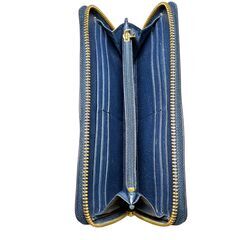 TORY BURCH 長財布 ネイビー レザーの画像