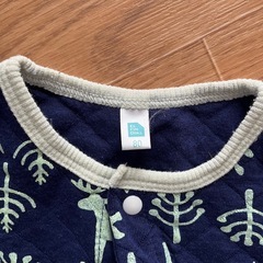 【クリスマス】キルティングロンパース 80cm ネイビー トナカイ ツリーの画像