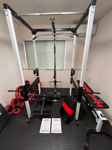 iROTEC マルチパワーラック トレーニングベンチ付き