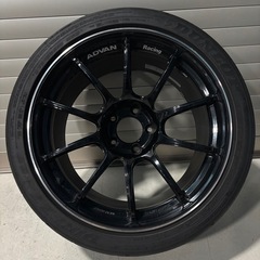 R32・GTR純正アルミ4本+アドバン18インチ1本の画像