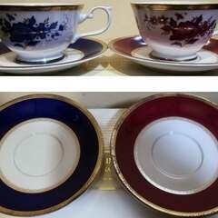 未使用◆ NARUMI CHINA カップ & ソーサー 2客 ◇ 金彩 花柄 アンティーク クラシカル デザイン コーヒー ティー◆ナルミ チャイナ 鳴海製陶の画像