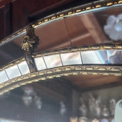 美品　スペイン　高級輸入家具　モザイク装飾が美しい!!ベネチアンスタイルのアーチ型ウォールミラーの画像