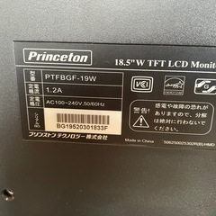 液晶 モニター ディスプレイ プリンストン PRINCETON PTFBGF-19W 18.5インチの画像