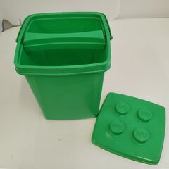 レゴブロック　緑のバケツの画像