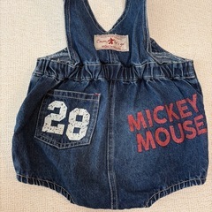 ベビー服　Disney baby ミッキーサスペンダー付きズボンの画像