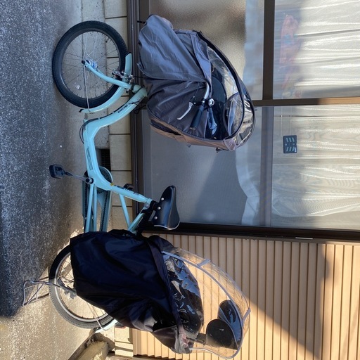 非電動子供乗せ自転車とヘルメットのセット