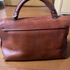 昭和レトロ　レザーハンドバッグの画像
