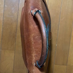 昭和レトロ　レザーハンドバッグの画像
