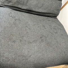 リクライニングソファ　木製　グレー　二脚セットの画像
