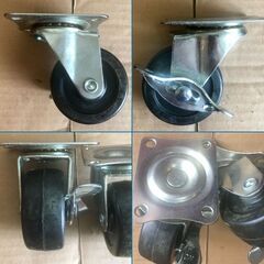 プレート式キャスター４個セット 未使用品 ストッパーも付いていますの画像