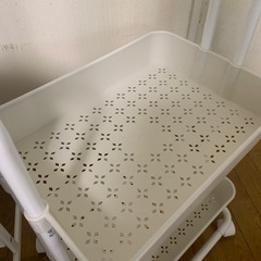 移動式　棚収納付き　ハンガーラックの画像