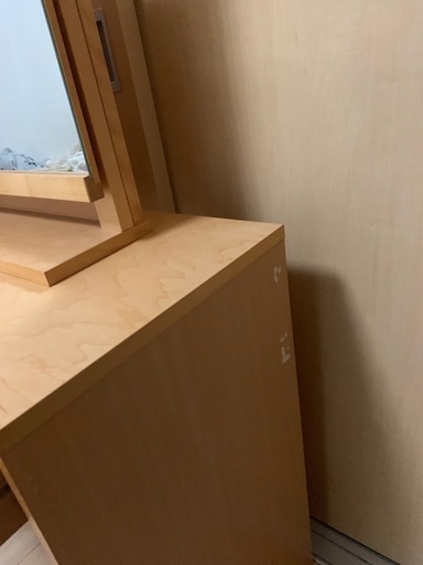 無印良品 デスクとミラー
