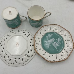 カップ&ソーサー6客　小皿5枚　グラス2個　まとめ売り　金継ぎ用にも　　ナルミ　HOYA ほか　　の画像