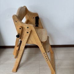 ベビーチェア　ステラ　木製ワンタッチ　ハイチェア　折りたたみの画像