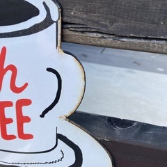 コーヒー看板　ホーロー製　の画像