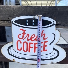 コーヒー看板　ホーロー製　の画像